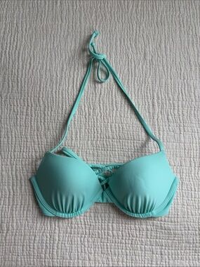 3 / $30 💘 turquoise halter bikini top
